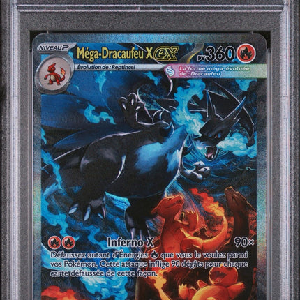Carte gradée - PSA 9 Méga-Dracaufeu X Ex Pokémon - French - 2025 - Flammes Fantasmagoriques - Unlimited - #125/094