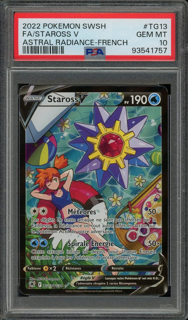 Carte gradée - PSA 10 Staross V Pokémon - French - 2022 - Astres Radieux - Unlimited - #TG13/TG30